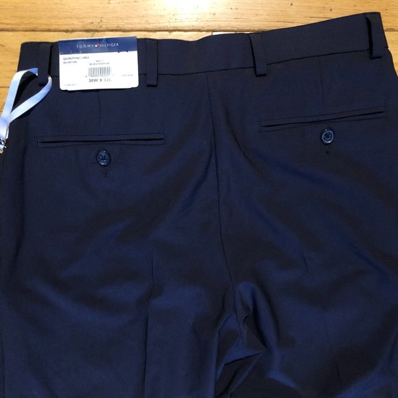 Brand New Tommy Hilfiger Men's Navy Dress Pants Trousers - Picture 8 of 10